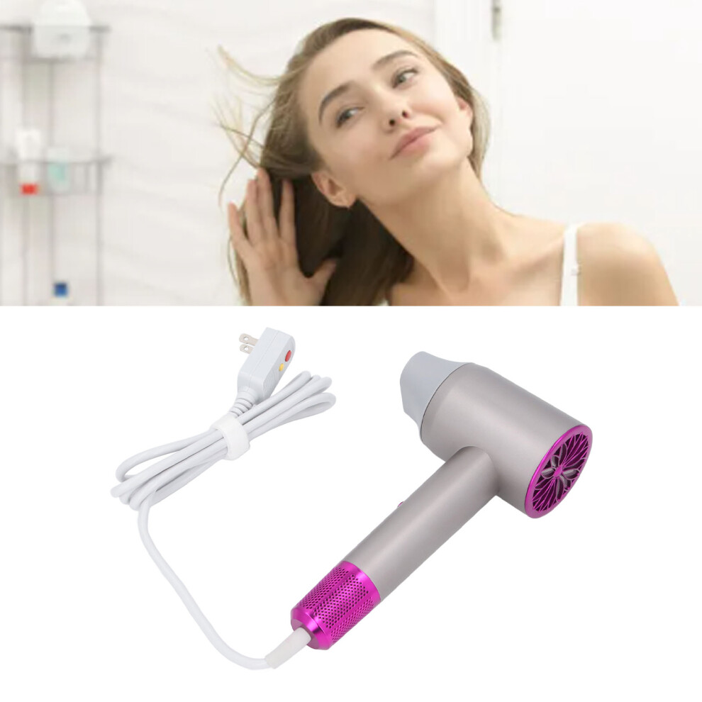 Grey/Purple High Speed Ionic Hair Dryer 20000Rpm Powerful 1200W Fast Drying Low Noise Blow Dryer With Nozzle For Home Salon Travel