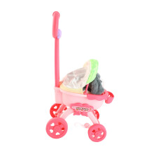 Pet Doll Stroller Toy Pretend Play Dog Large Push Cart Educational Toy for Boys Girls Children Husky