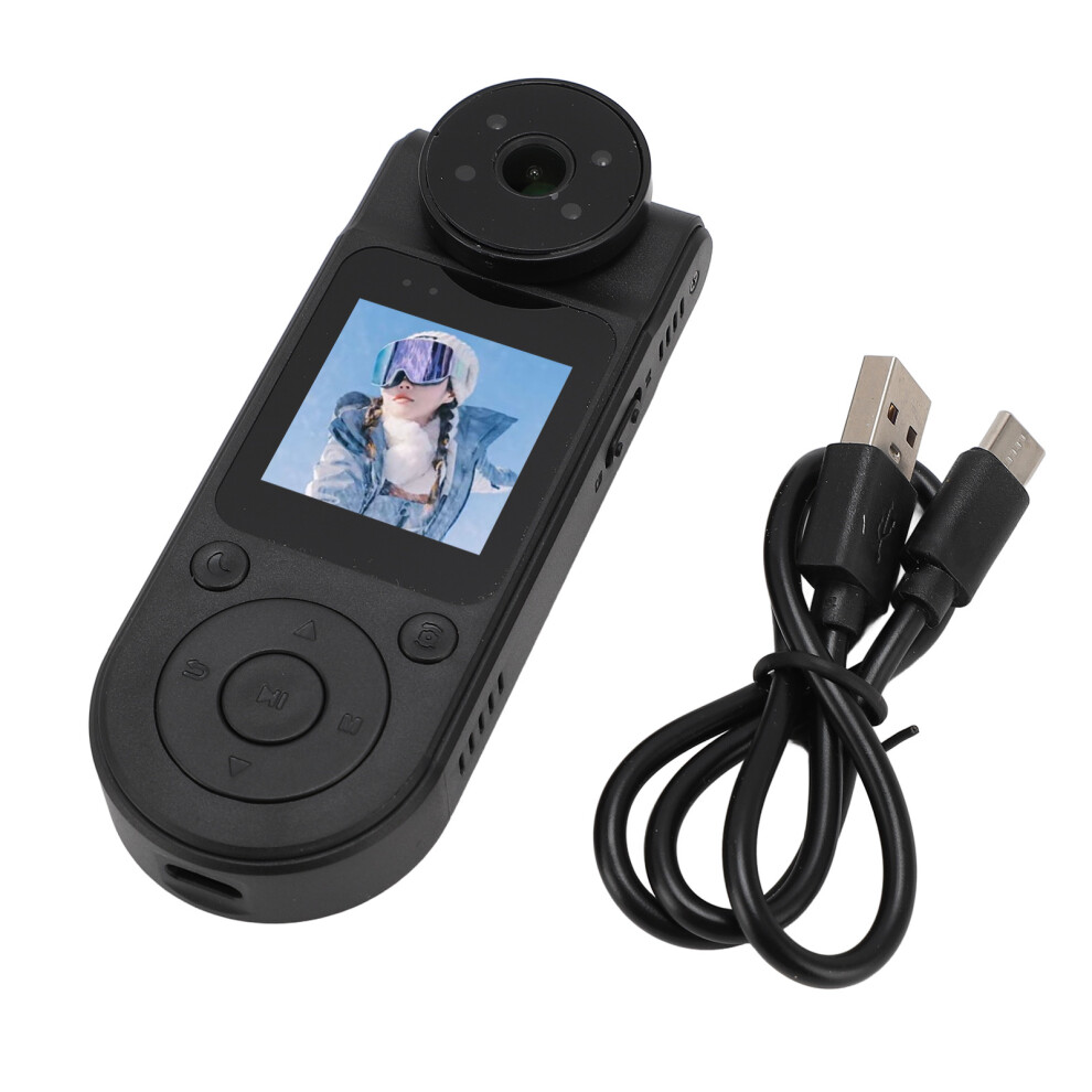 Body Camcorder With 180 Rotating Lens Back Clip Magnetic 2K 140 Wide Angle Motion Detection Body Worn Camera For Cycling Outdoor 8251296751967