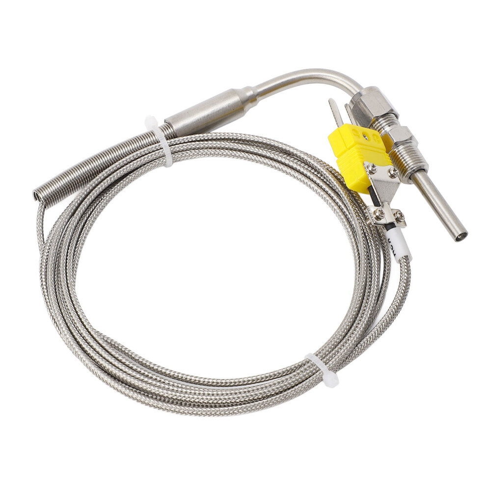 K Type Egt Thermocouple 1/8In Npt Thread Stainless Steel Exhaust Gas Temp Probe With Exposed Tip And Connector 300Cm/118.11In 8331296756275