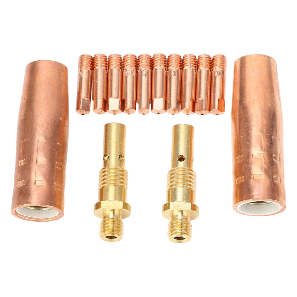 14Pcs Set Welding Gun Accessory Kit 10Pcs Electrode 2Pcs 1/2In Gas Nozzles And 2Pcs 35-50 Gas Diffuser For Magnum 100L 4921296756388
