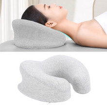 Beauty Salon Sleeping Pillow Memory Foam Massage Bed Pillow Face Down Pillow for Beauty Salon Massage Parlor Light Gray
