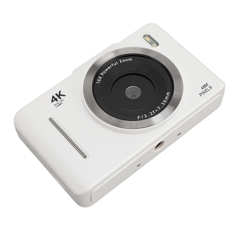 4K 48Mp Digital Camera 2.8In Ips Display 16X Digital Zoom 1080P Fhd Compact Vlog Camera With Autofocus 800Mah For Kids Teens 8701296757938