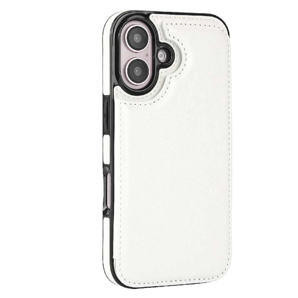 (White) Wallet Case For Iphone 16 Card Slots Pu Leather Kickstand With Card Holder Double Magnetic Clasp White 764563521111
