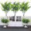 10pcs Artificial Boston Fern Plastic Hanging Greenery Home Decor 5