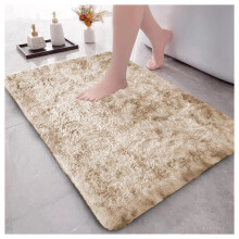 (50x80 cm - Bathroom Mat Non Slip Bath Rug Doormat, Tie Dye Cream) Extra Large Rugs Fluffy Shaggy Living Room Rug