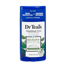 Dr Teals Aluminium Free Eucalyptus & Essential Oil Deodorant 75g | Paraben & Phthalate Free