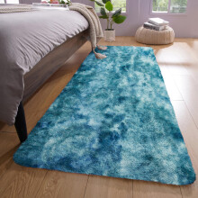 (80x150 cm- Large Runner Rug/Large Floor Mat, Tie Dye Teal) Extra Large Rugs Fluffy Shaggy Living Room Rug