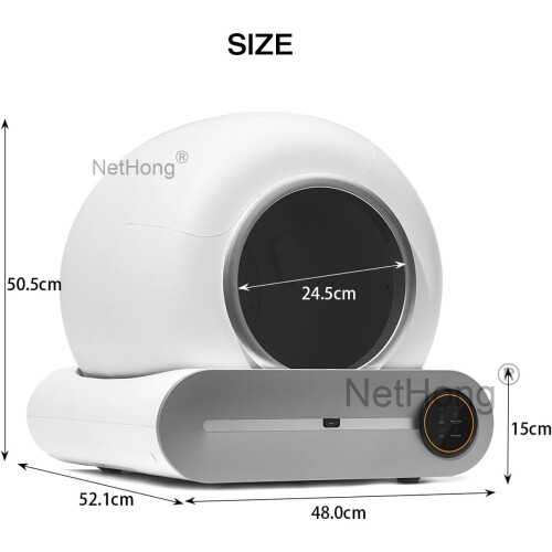Smart Cat Litter Box Automatic Self-Cleaning  WiFi APP for Multi Cats 2