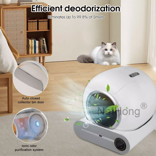 Smart Cat Litter Box Automatic Self-Cleaning  WiFi APP for Multi Cats 1