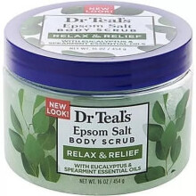 Dr Teal's Epsom Salt Relax & Relief Body Scrub Smooth Exfoliate Skin - 454g