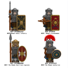4pcs Roman Soldiers Castle Knight Mini Figures Fit Lego
