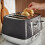 Morphy Richards Morphy Richards Cassini Toaster in Moonless Night Black & Silver 7