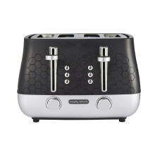Morphy Richards Cassini Toaster in Moonless Night Black & Silver