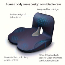 All-Saison-Memory Foam-Autositzkissen mit lumbaler Unterstützung-L-förmiges ergonomisches Design