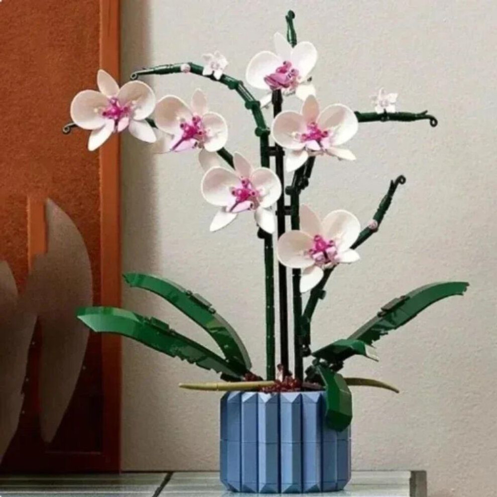 (as the picture) 10311 Building Blocks Set Mini Model Orchid Pot Creative Flower Bouquet Ideas Assembled Diy Bricks Educational Toys For Children