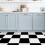 Floor Tile Plain 30.5x30.5cm Black & White 10 Tiles Per Pack 4