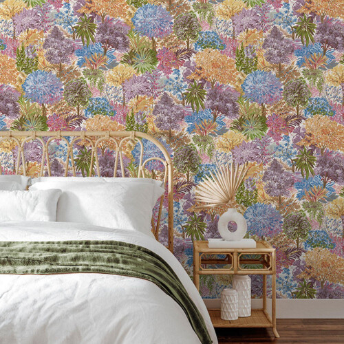 Grandeco Grandeco Blossom Tree Multi Wallpaper Vibrant Botanical Paste The Wall Vinyl 1