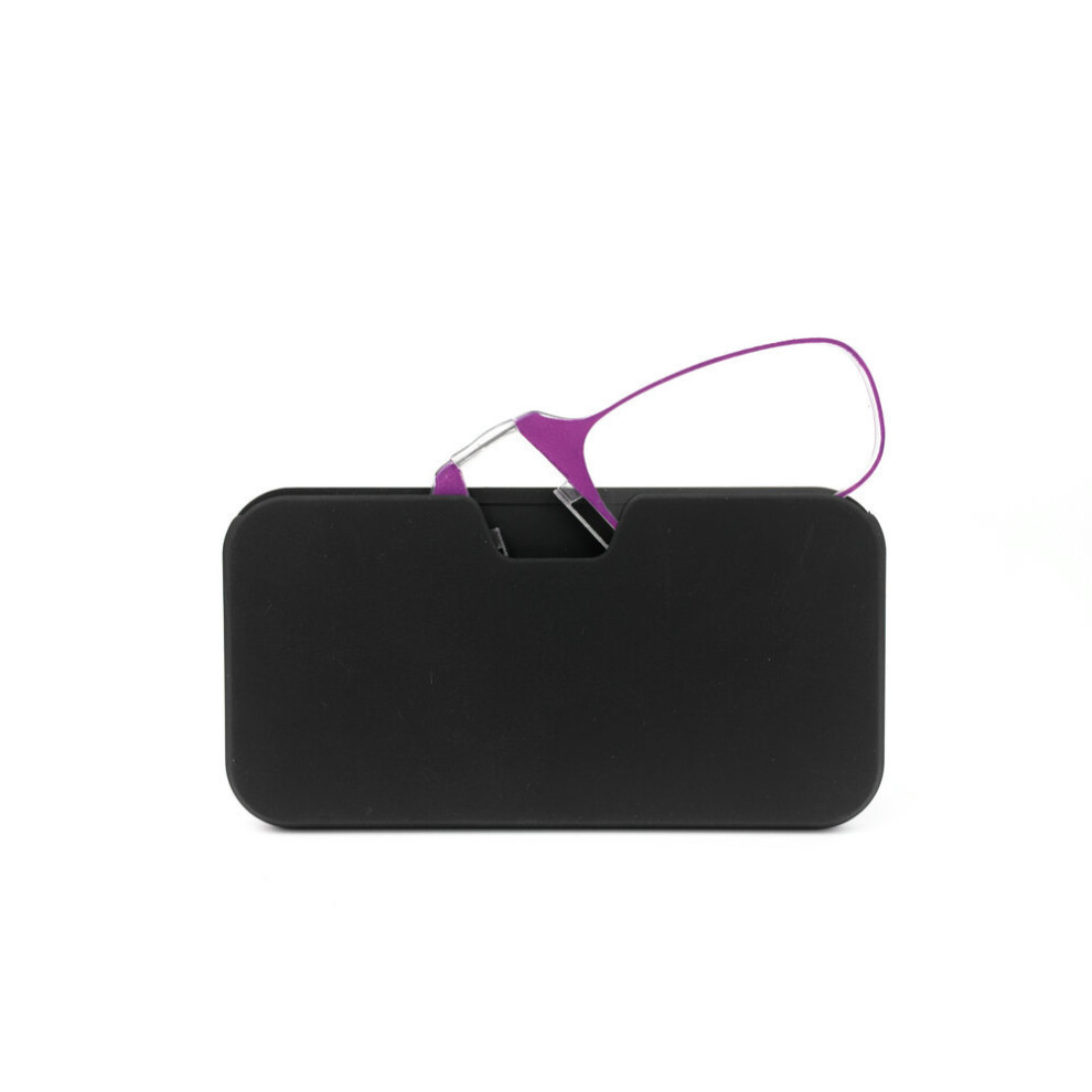 Purple (, +1.50) Ultra Thin Nose Clip Reading Glasses Without Temples