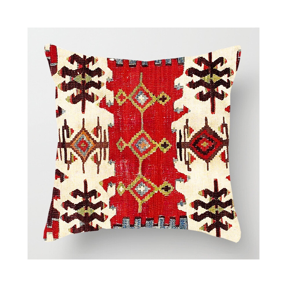 (Beige)Housse de coussin de jardin motif exotique taie d'oreiller meuble banc décoration maison