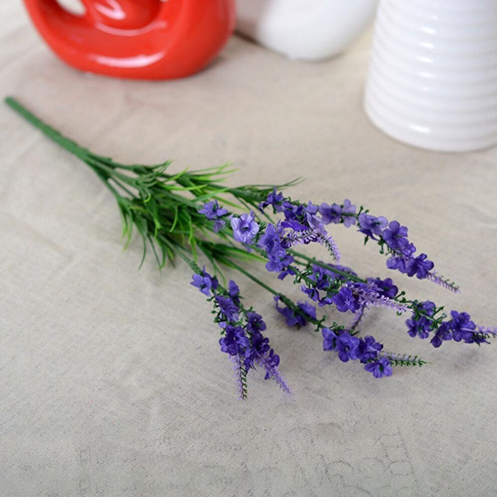 (dark purple) Blooming Bouquet Artificial Flower Lavender Garden DIY Party Home Wedding Craft Table Decor