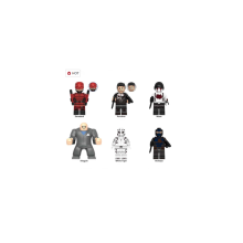 6PCS Building Blocks Mini Figures Daredevil Punisher Muse Kingpin White Tiger Bullseye Fit Lego Gift Toys