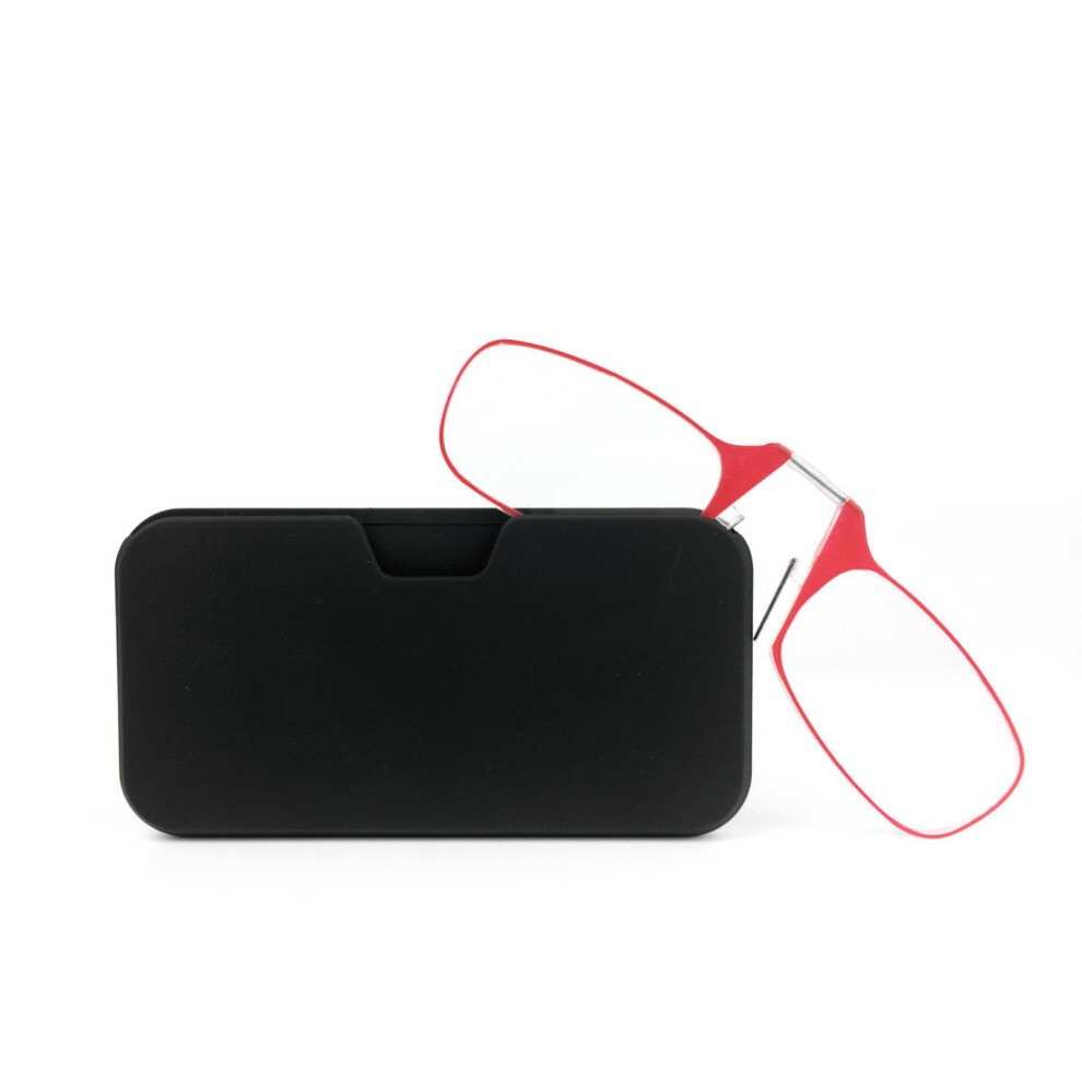 (Red, +1.50) Ultra Thin Reading Glasses Nose Clip Optics Presbyopic +1.0 ~ +3.0