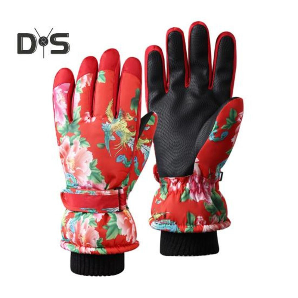 (red, Women) Winter Gloves Windproof Touchscreen Thermal Gloves For Men Women Cold Weather Warm Gloves For Running Driving Cycling Outdoor Sports