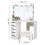 Dressing Table Vanity Makeup Desk Set with LED Mirror Stool 5 Drawer 2