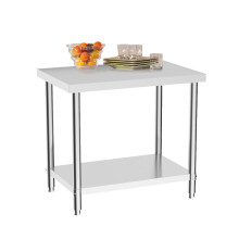 2 Tier Commercial Stainless Steel Kitchen Prep and Work Table Catering Table 90cm