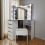 Dressing Table Vanity Makeup Desk Set with LED Mirror Stool 5 Drawer 5