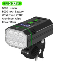 (L15) Fahrrad-Frontlicht, 6000 Lumen, Fahrradlicht, 5000 mAh, wasserdicht, USB-Aufladung, MTB-/Rennradlampe, Zubehör