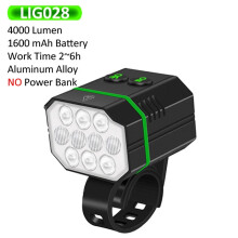 (L7) Fahrrad-Frontlicht, 6000 Lumen, Fahrradlicht, 5000 mAh, wasserdicht, USB-Aufladung, MTB-/Rennradlampe, Zubehör