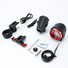 (A8 PRO) Fahrradrücklicht Bremslicht Einbruchalarm Fernanruf Drahtlose Steuerung USB-Lade LED-Taschenlampe Fahrradfinder