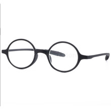 (Black, +2.50) TR90 Small Reading Glasses Retro Fashion Eyeglass Round  Eyewear
