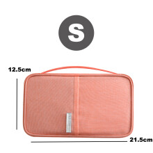 (Orange S)Reisebrieftasche Familienpasshülle Kreative wasserdichte Dokumententasche Organizer Reisezubehör Dokumententasche