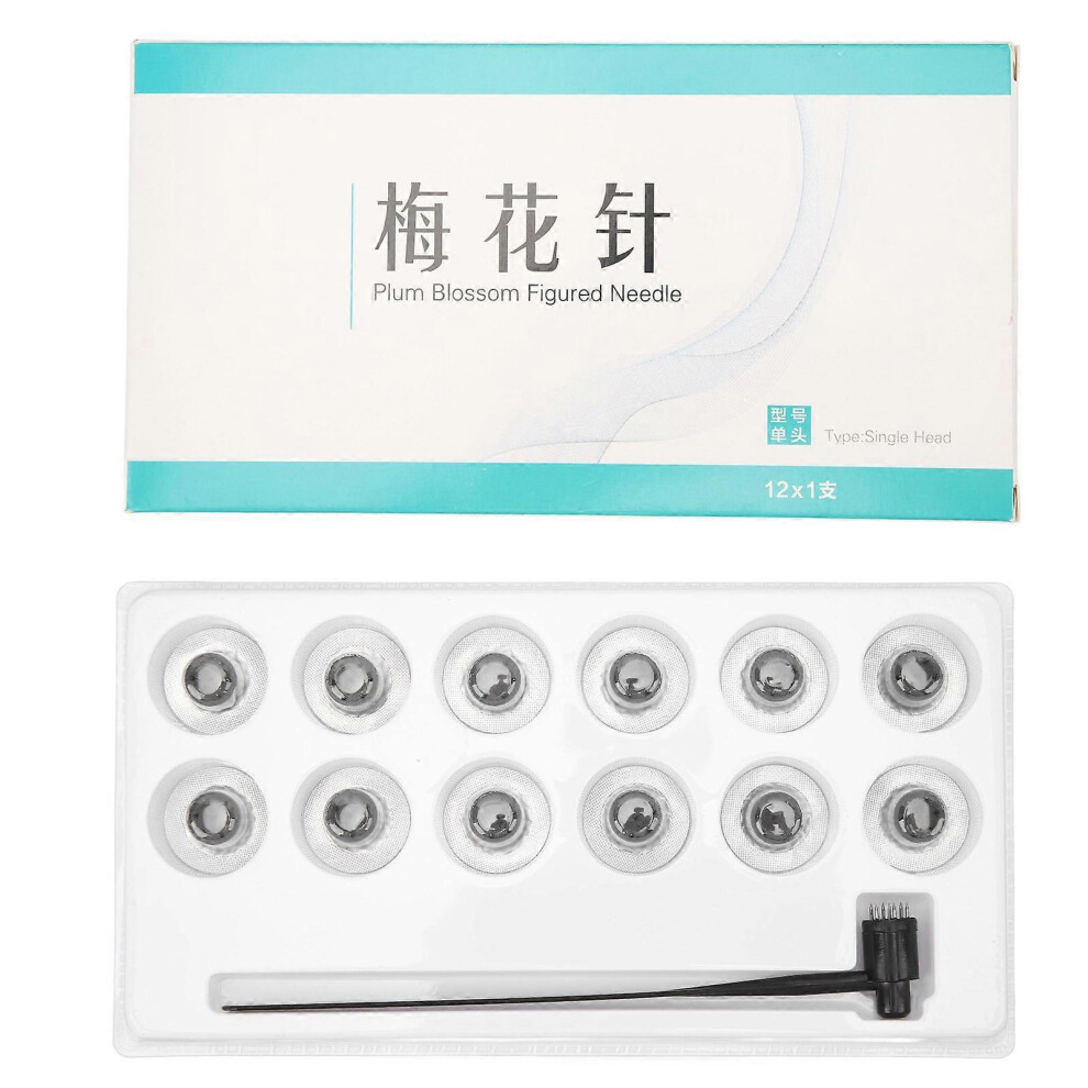Wejoy Seven Star Needle Hammer Stainless Steel Plum Blossom Dermal Hammer With 12 Replace Heads