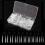 (As show, One size) 500pcs Nail Tips Quick Extension Transparent Press On False Nails Tips 1