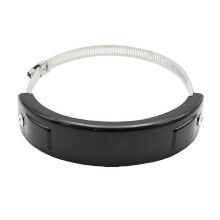 (As show, One size) Motorcycle Exhaust Protector 100mm-160mm Oval Can Cover Round
