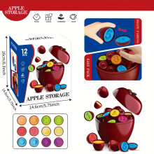 (Medium Apple (12 Shapes Matched Small Apples)) Enlightenment, and Cognitive Toy - Optional Shapes or Numbers Matching Puzzle Set (12 Pairs of Twisty Apple Toys)