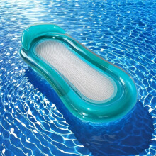 (Green) An Inflatable Water Float, Adult-sized Pool Lounge With Backrest, Essential For Poolside Relaxation And Beach Outings