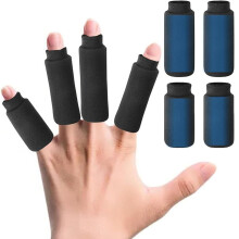 (Black) 4pcs Finger Sleeves Gel Ice Pack Lasting Cold Compress Freeze Sleeve Finger Cold Gel Ice Pack Reusable Compression Sleeve
