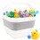 (Gray) Durable Quick-Dry Foldable Bath Toy Storage Organizer | Detachable Base Multi-Compartment Shower Basket, Space-Saving Mixed Colors 1