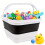 (Black) Durable Quick-Dry Foldable Bath Toy Storage Organizer | Detachable Base Multi-Compartment Shower Basket, Space-Saving Mixed Colors 1