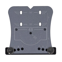 (As show, One size) 35mm Hinge Hole Jig Aluminum Alloy Drilling Guide Template Woodworking Punching Locator for Cabinet Door Silver
