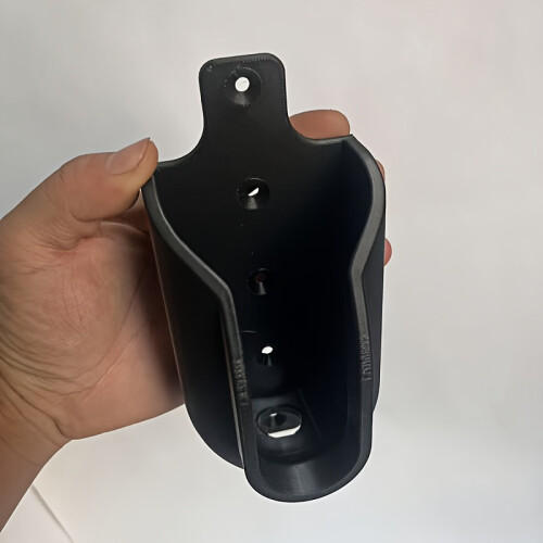 (wall mount bracket) Durable Black Hose Nozzle Bracket | Universal Thread Connector, Adjustable Arm, Watering Tool Holder | Secure Attachment
