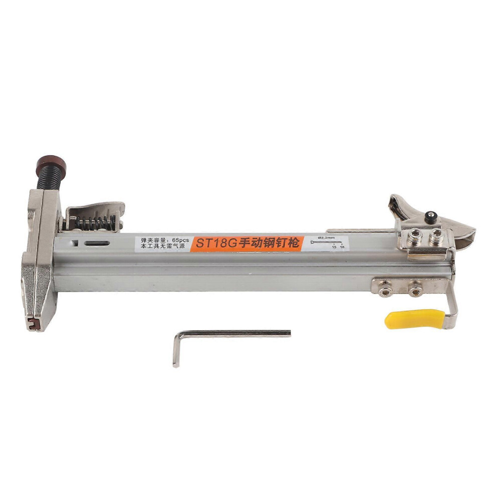 (As Show, One Size) Manual Nailer Woodworking Slotted Steel Nail Gun Furniture Flooring Nailing Tool 6909775975541