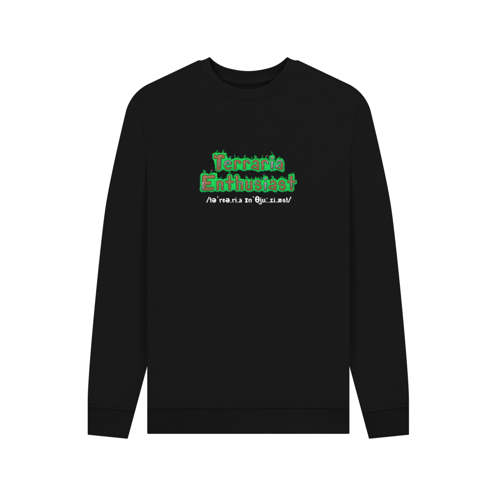 (M, Black) Terraria Unisex Enthusiast Sweatshirt