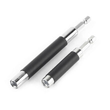 (As show, One size) 2pcs Extendible Hex Shank Socket Magnetic 1/4inch Electric Screwdriver Bit Holder Adapter