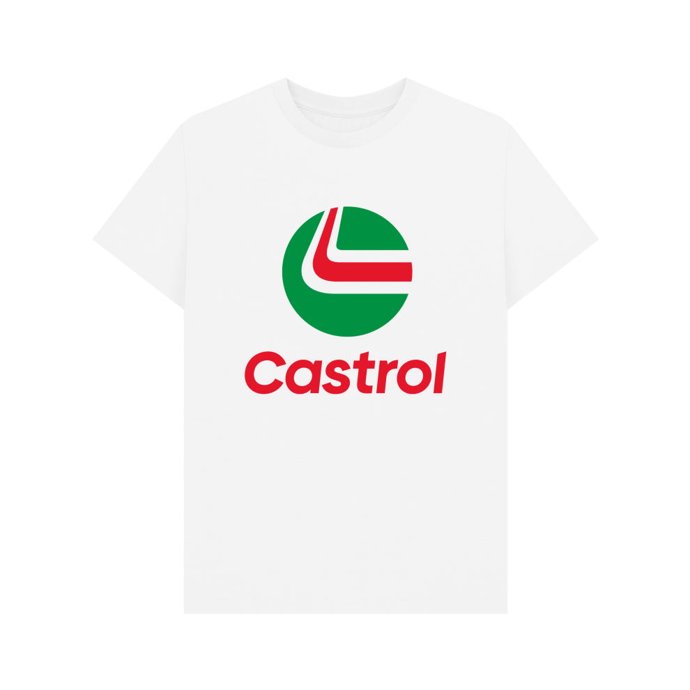 (3XL, White) Castrol Stack White Unisex T-Shirt